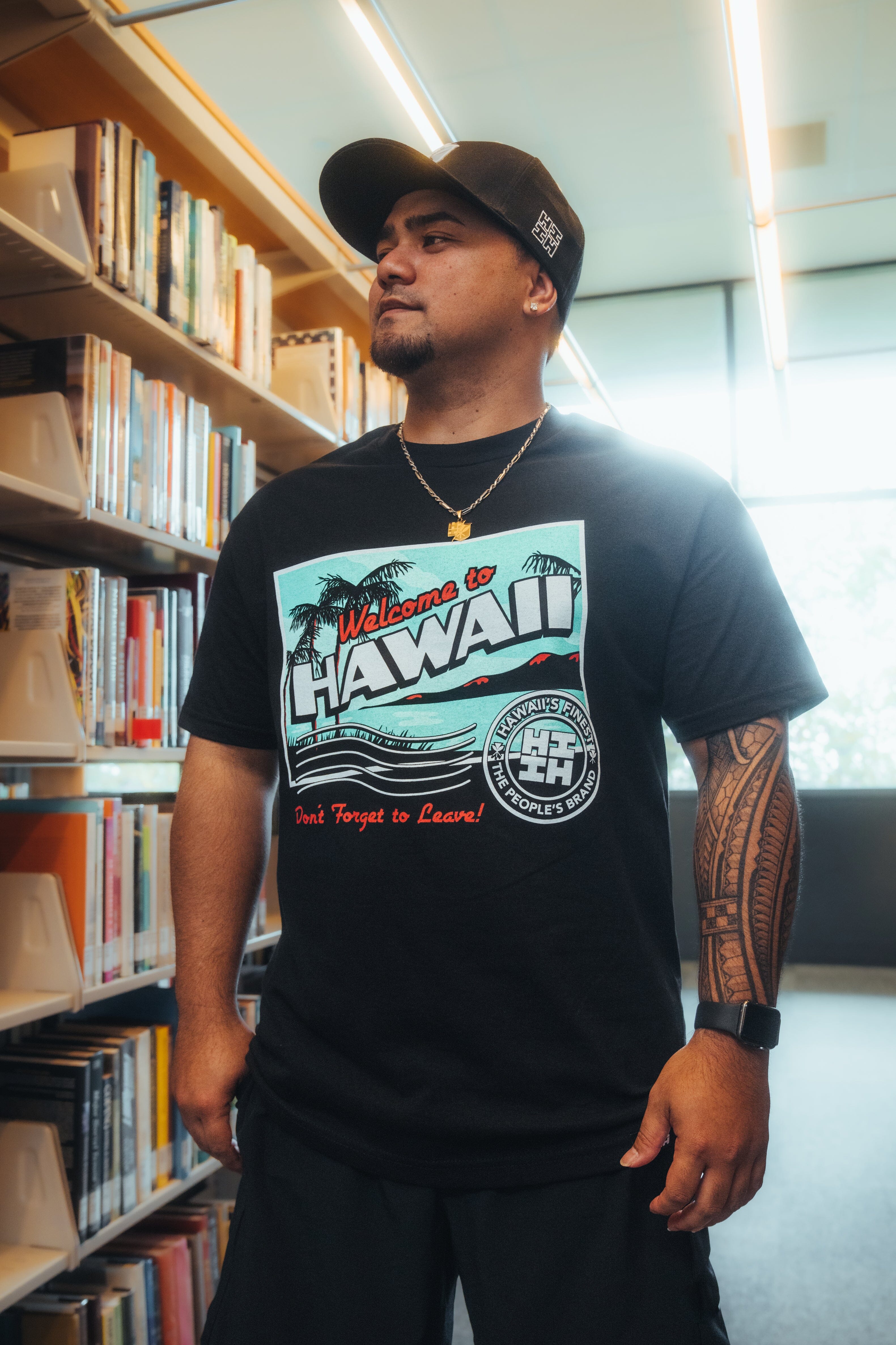 POSTCARD OCEAN T-SHIRT Shirts Hawaii's Finest MEDIUM 