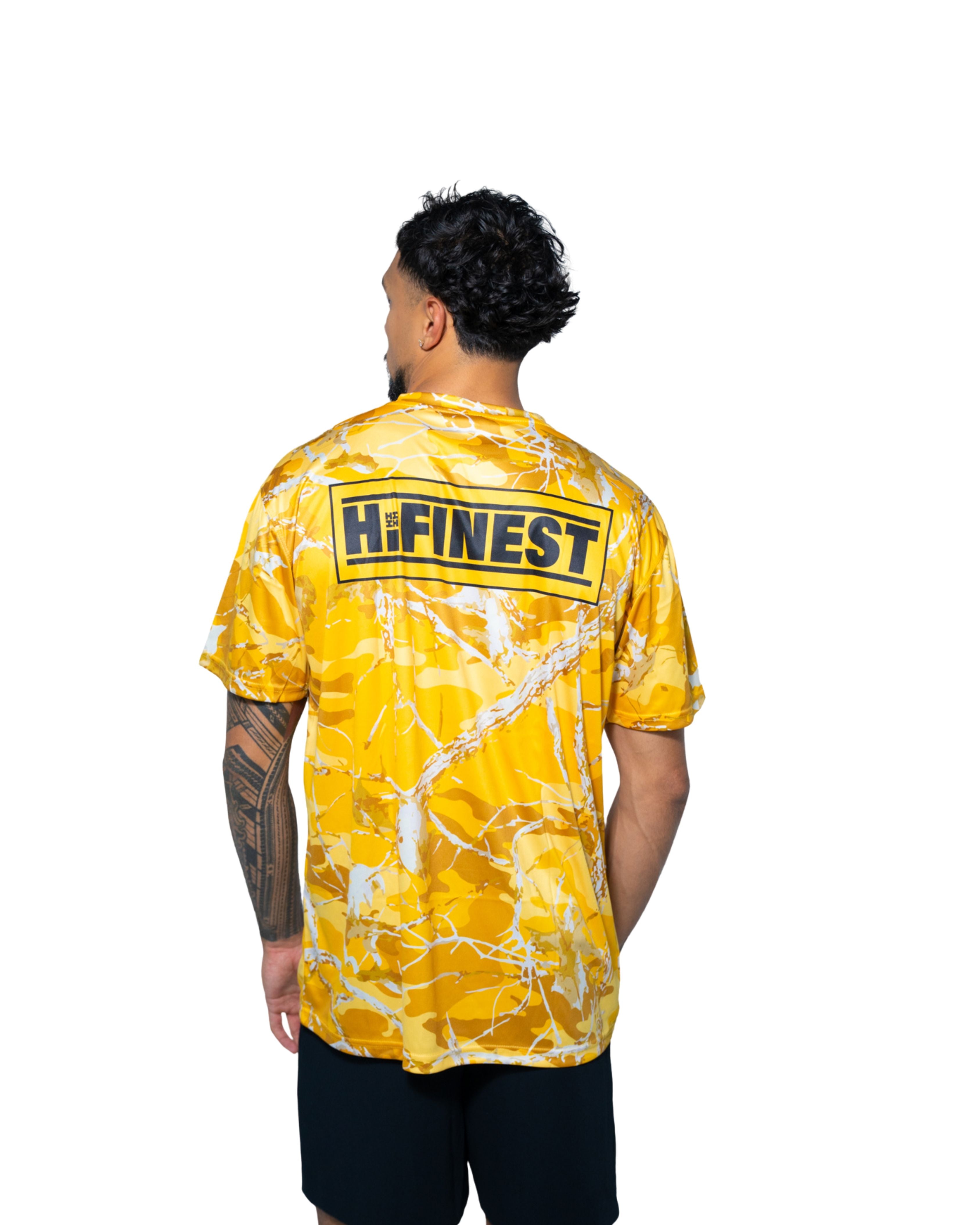 POWER TOOLS YELLOW TREE CAMO DRI-FIT T-SHIRT Hawaii's Finest 