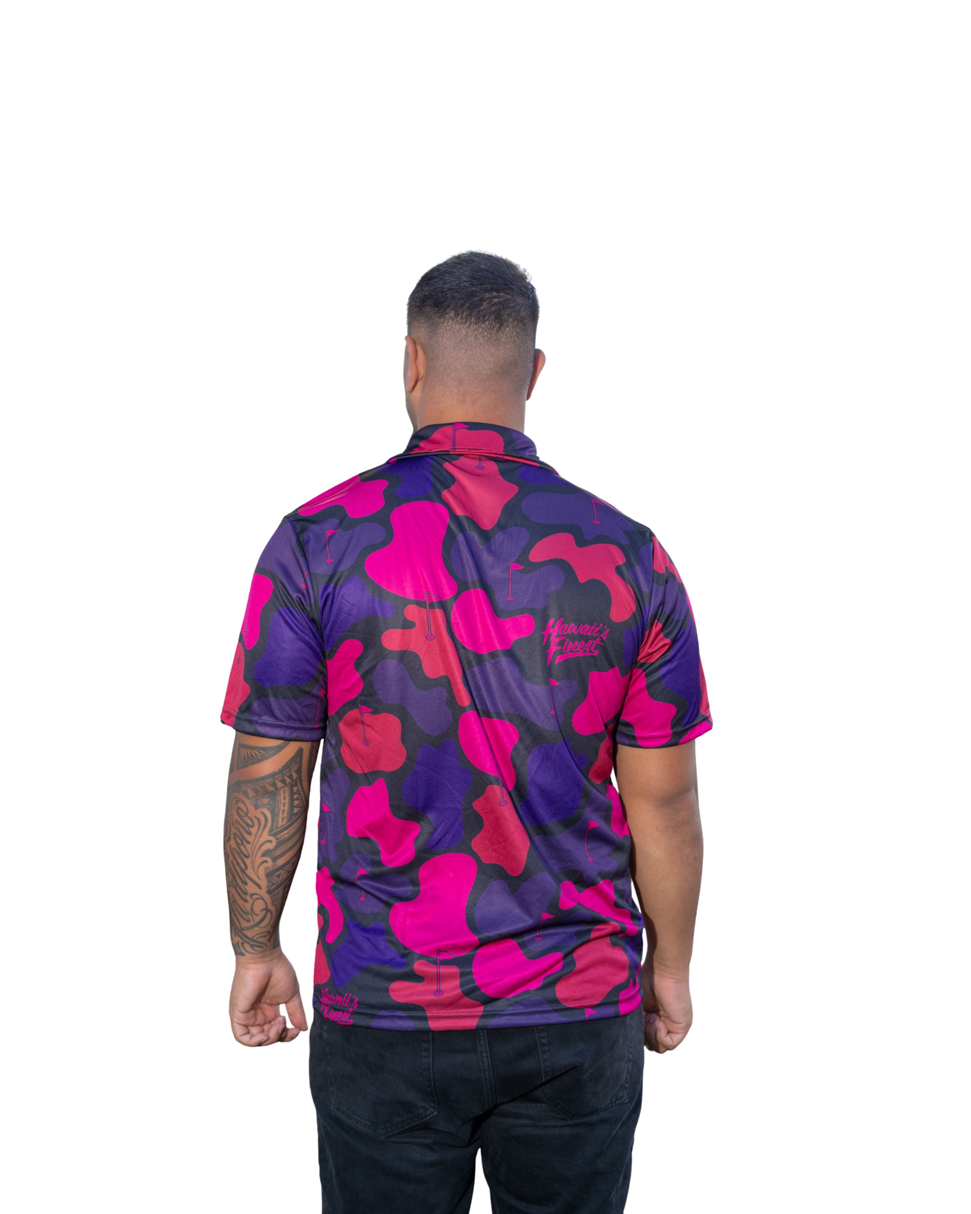 PURPLE & PINK GOLF CAMO GOLF SHIRT Shirts Hawaii's Finest 
