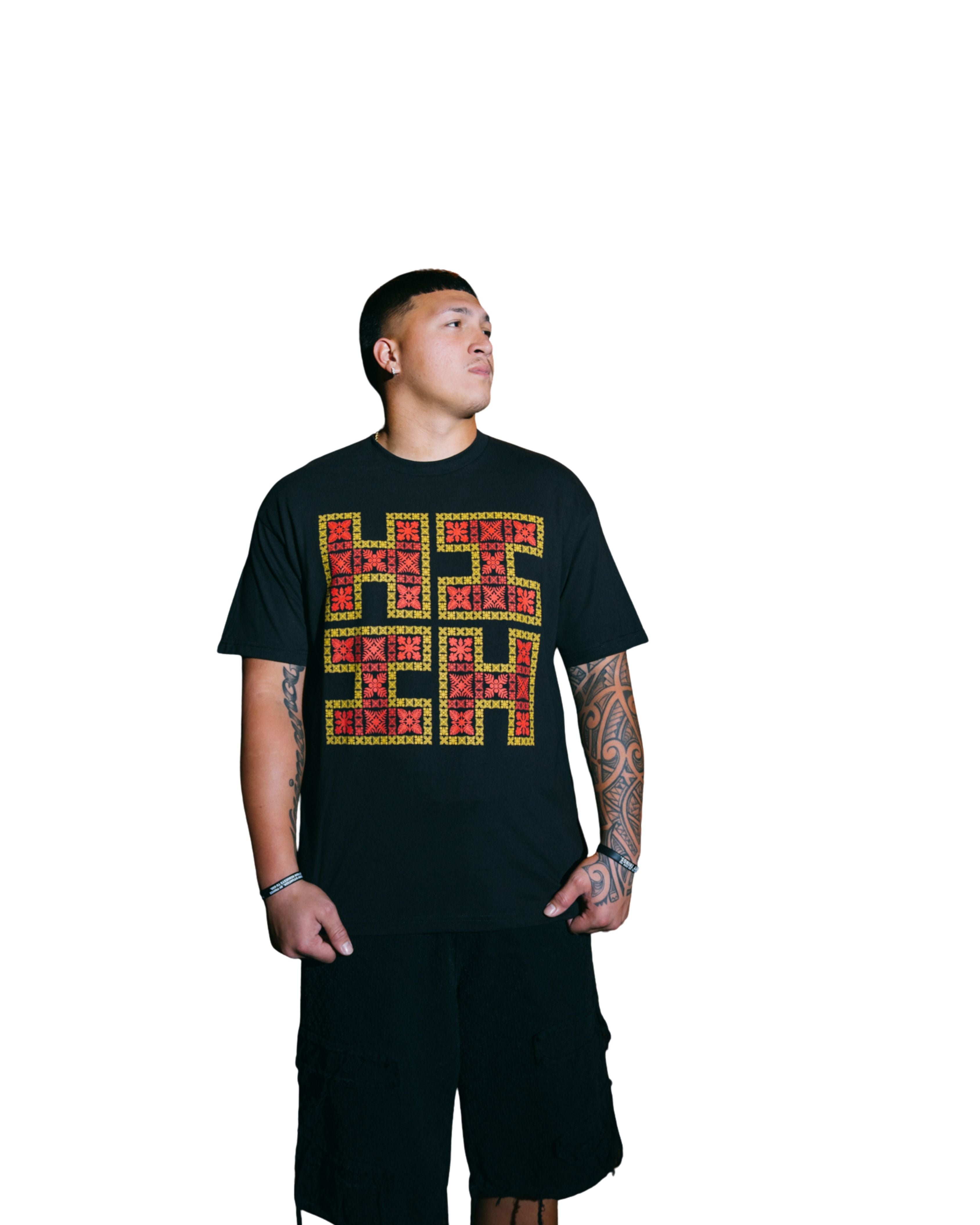 QUILT LOGO BLACK T-SHIRT Shirts Hawaii's Finest MEDIUM 