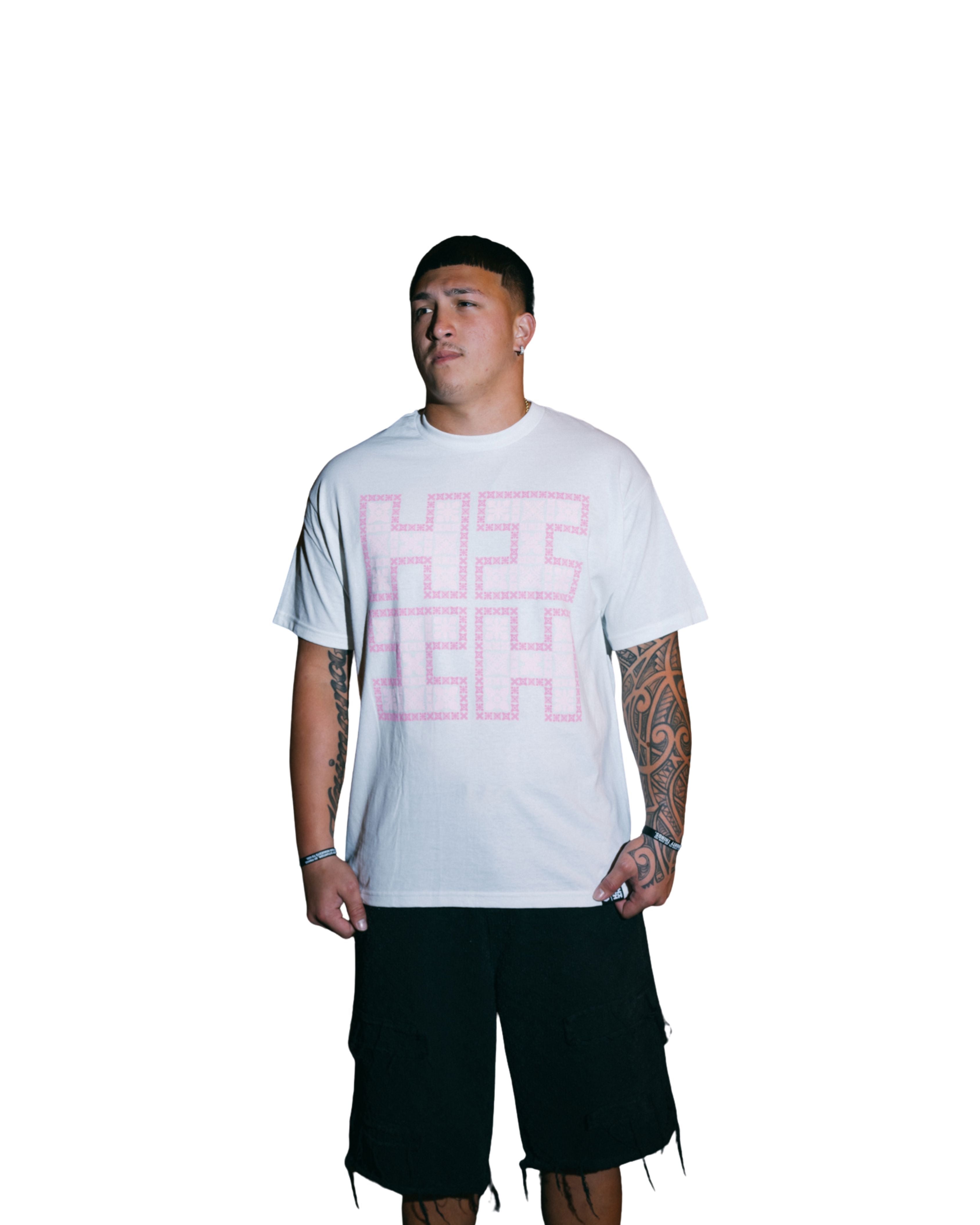 QUILT LOGO WHITE T-SHIRT Shirts Hawaii's Finest MEDIUM 