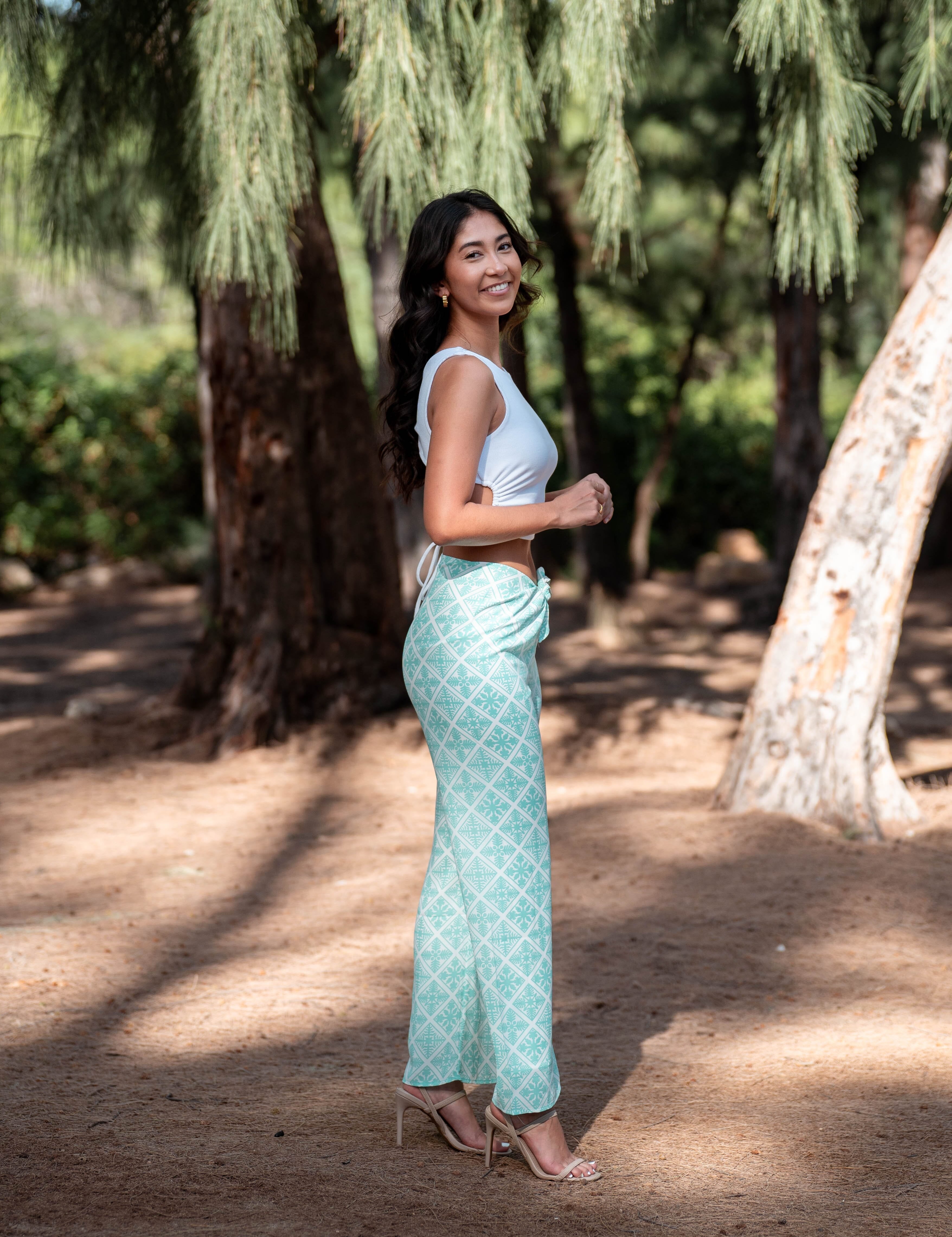 QUILT WOMEN'S MINT FRONT TIE PANTS Shirts Hawaii's Finest 