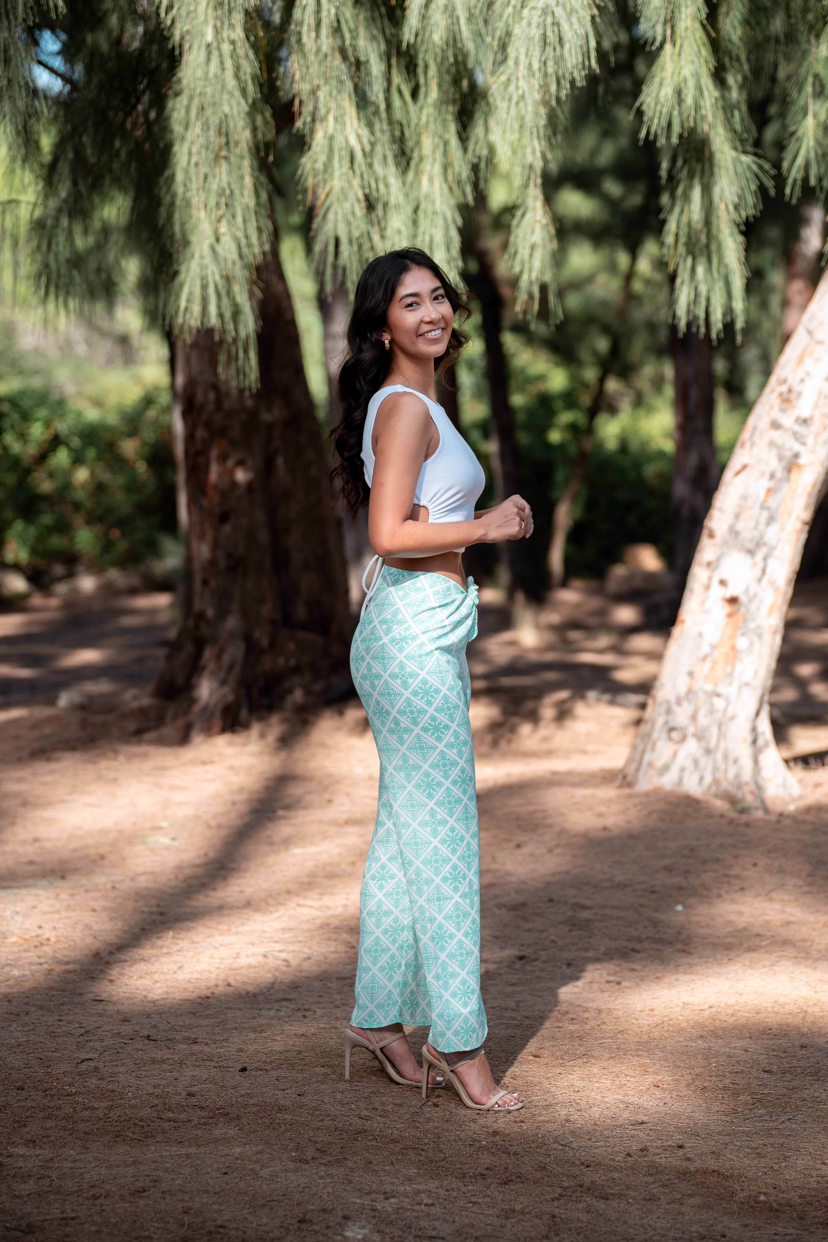 QUILT WOMEN'S MINT FRONT TIE PANTS Shirts Hawaii's Finest 