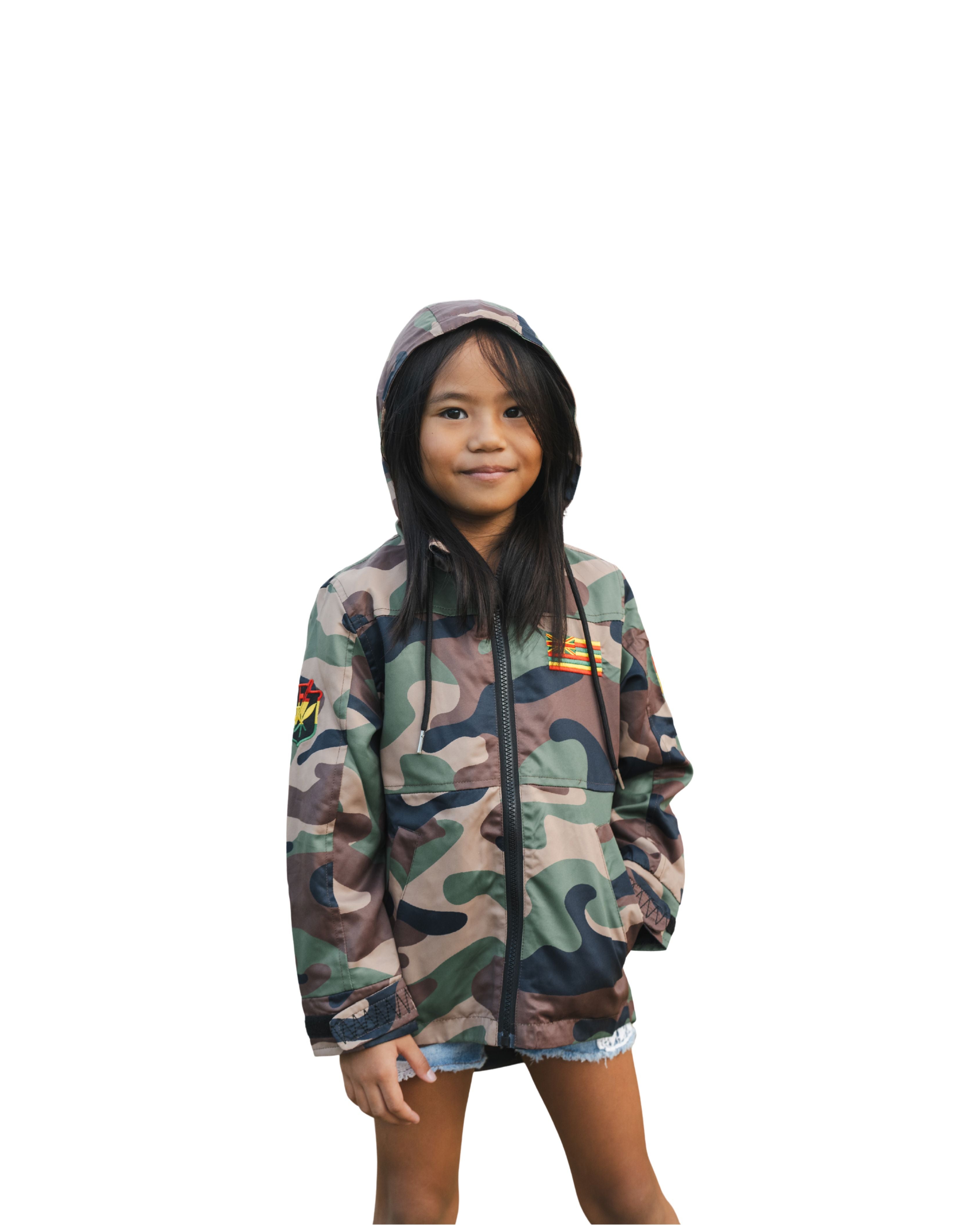 RASTA CAMO KEIKI MILITARY JACKET Jacket Hawaii's Finest X-SMALL 