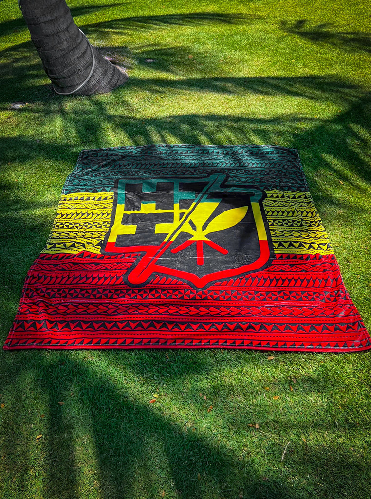 RASTA SPLIT LOGO THROW BLANKET Utility Hawaii's Finest 