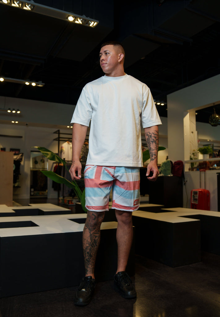RED & BLUE FLAG MINI COLLECTION BOARDSHORTS Shorts Hawaii's Finest 