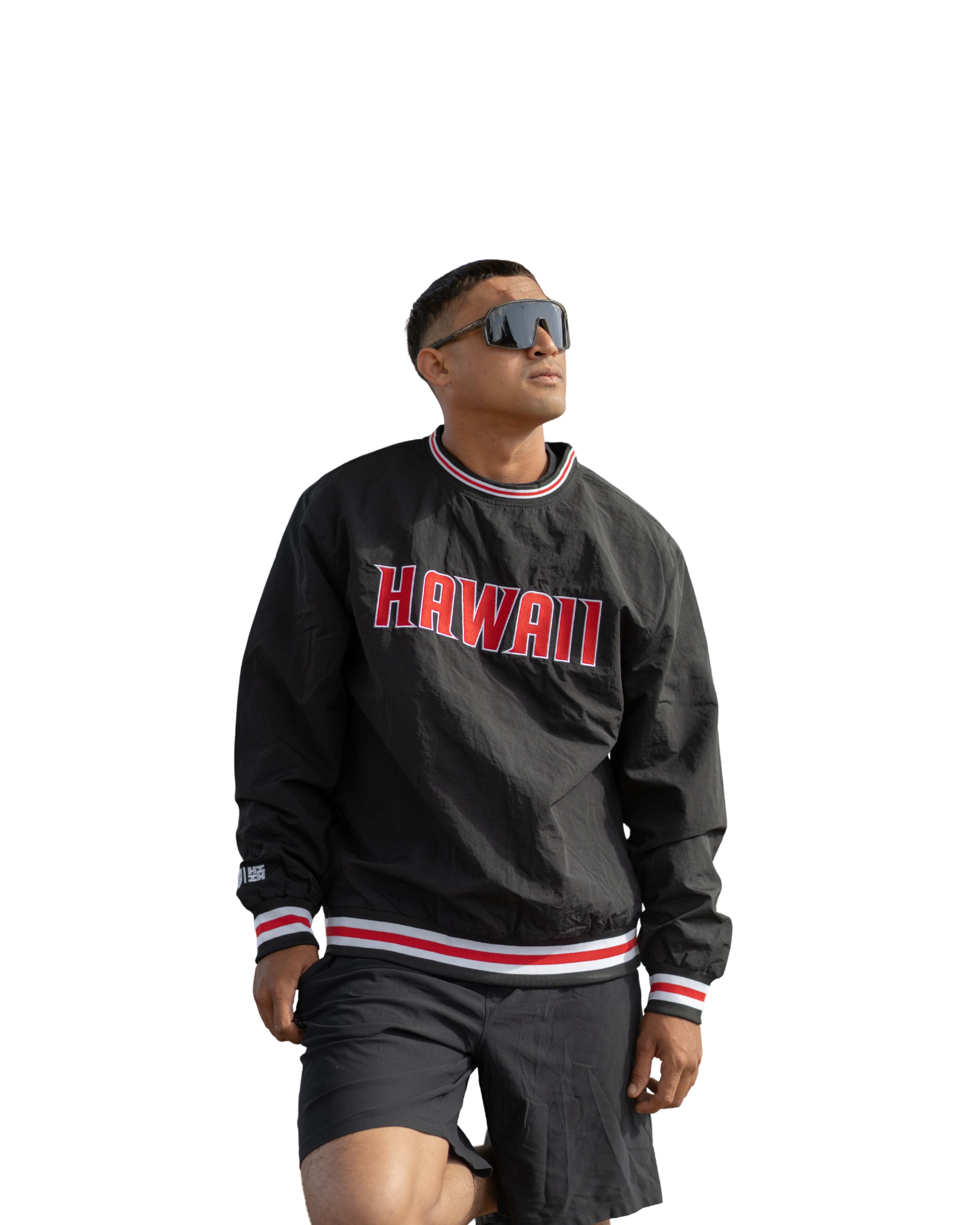 RED HAWAII RETRO PULLOVER JACKET Jacket Hawaii's Finest SMALL 