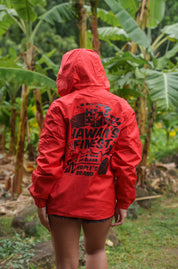 RED LOGOS RAIN JACKET Jacket Hawaii's Finest 