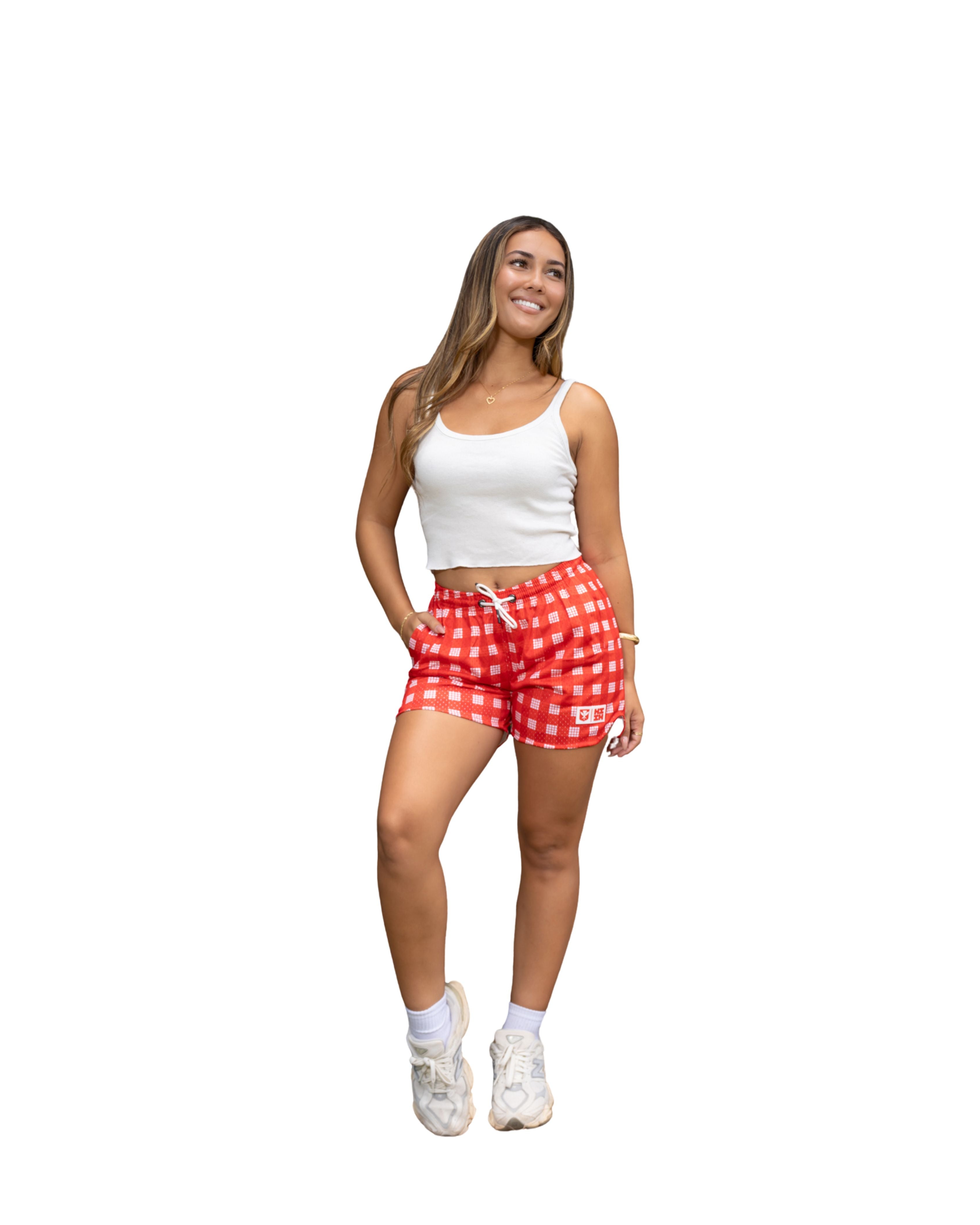 RED PALAKA WOMEN'S MESH SHORTS Shorts Hawaii's Finest 