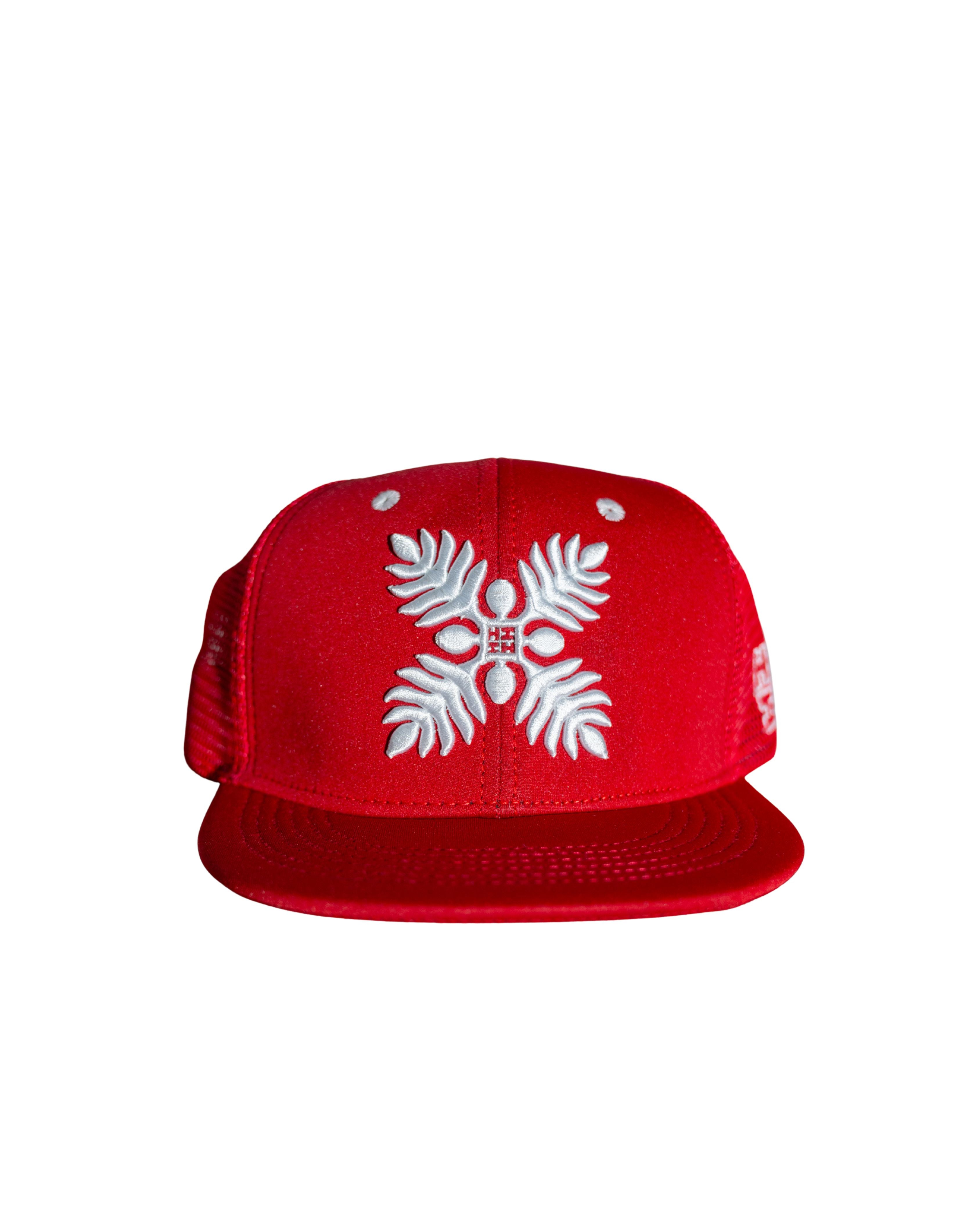 RED QUILT TRUCKER Hat Hawaii's Finest 