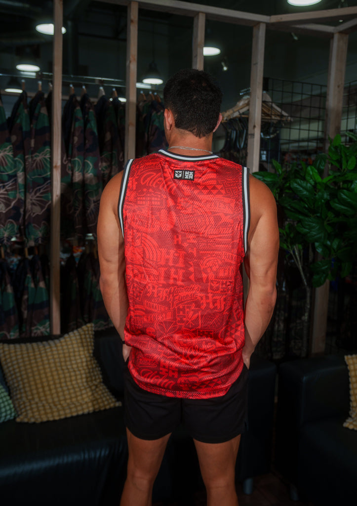 RED STICKERBOMB STREETWEAR JERSEY Jersey Hawaii's Finest 