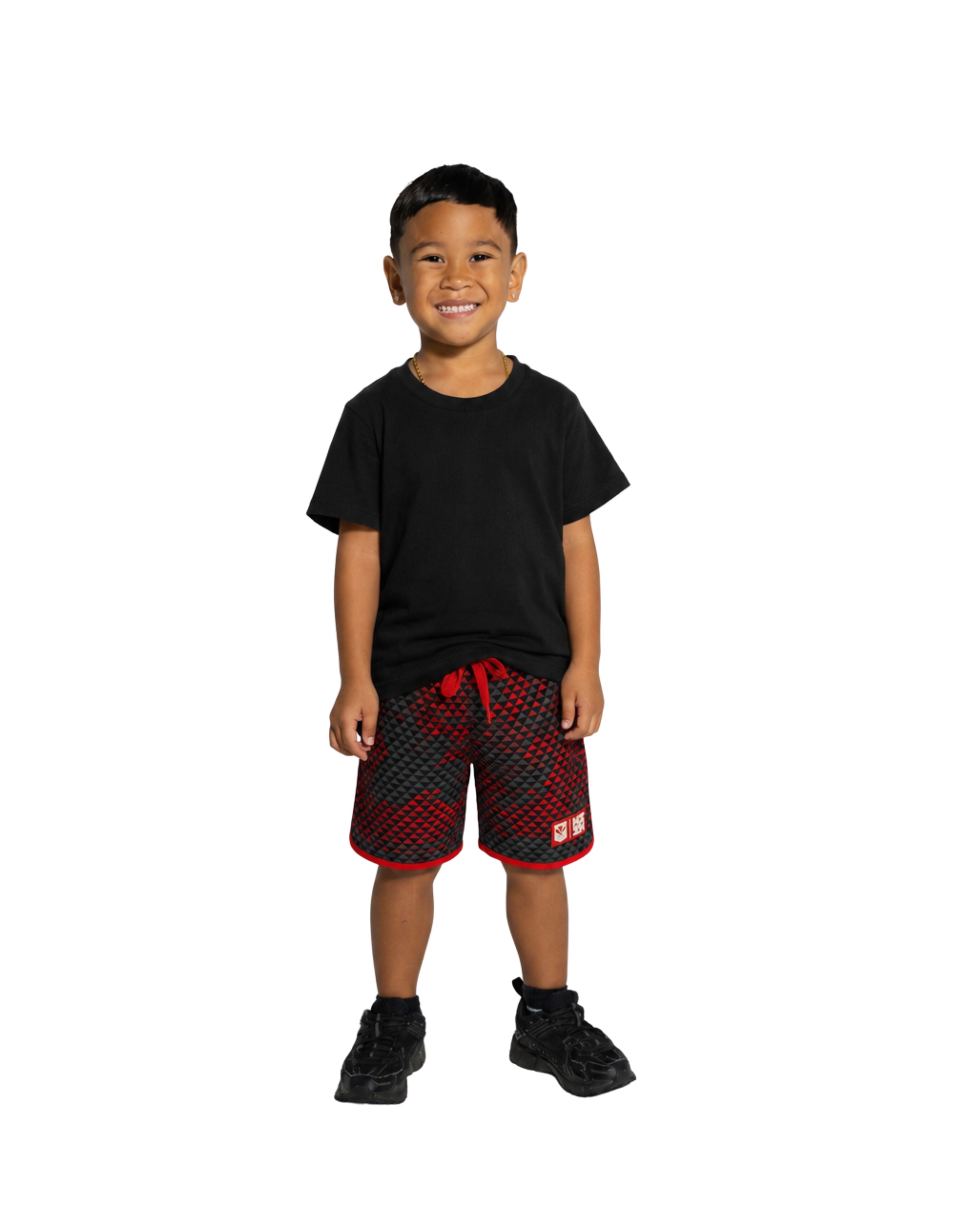 RED TRIANGLES CAMO KEIKI BOARDSHORTS Shirts Hawaii's Finest X-SMALL 
