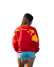RED & YELLOW KEEP HAWAIIAN LANDS CREW NECK SWEATER Jacket Hawaii's Finest 