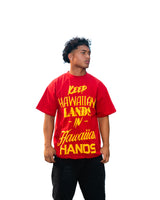 RED & YELLOW KEEP HAWAIIAN LANDS T-SHIRT