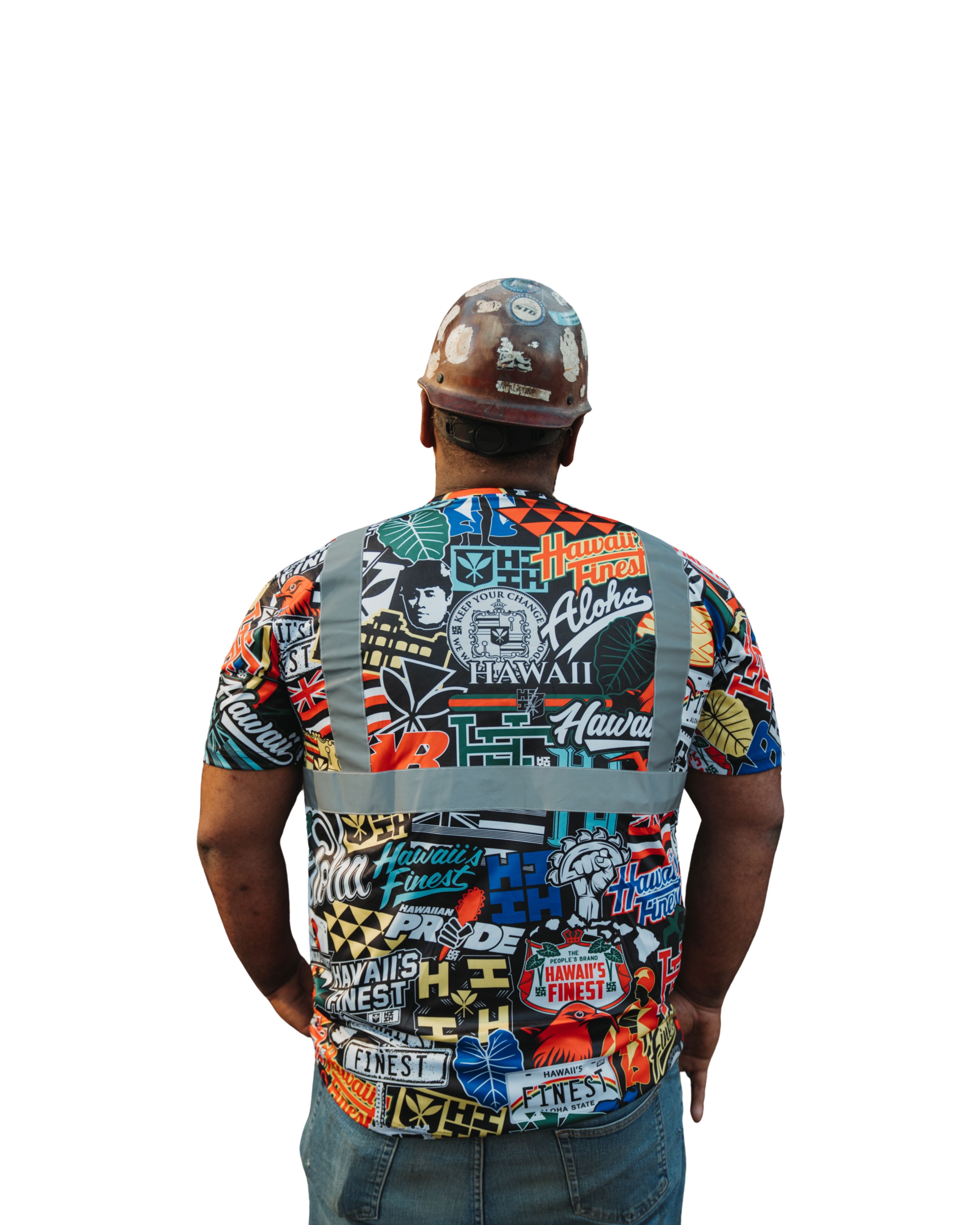 REFLECTIVE STICKERBOMB DRI-FIT T-SHIRT Jacket Hawaii's Finest 