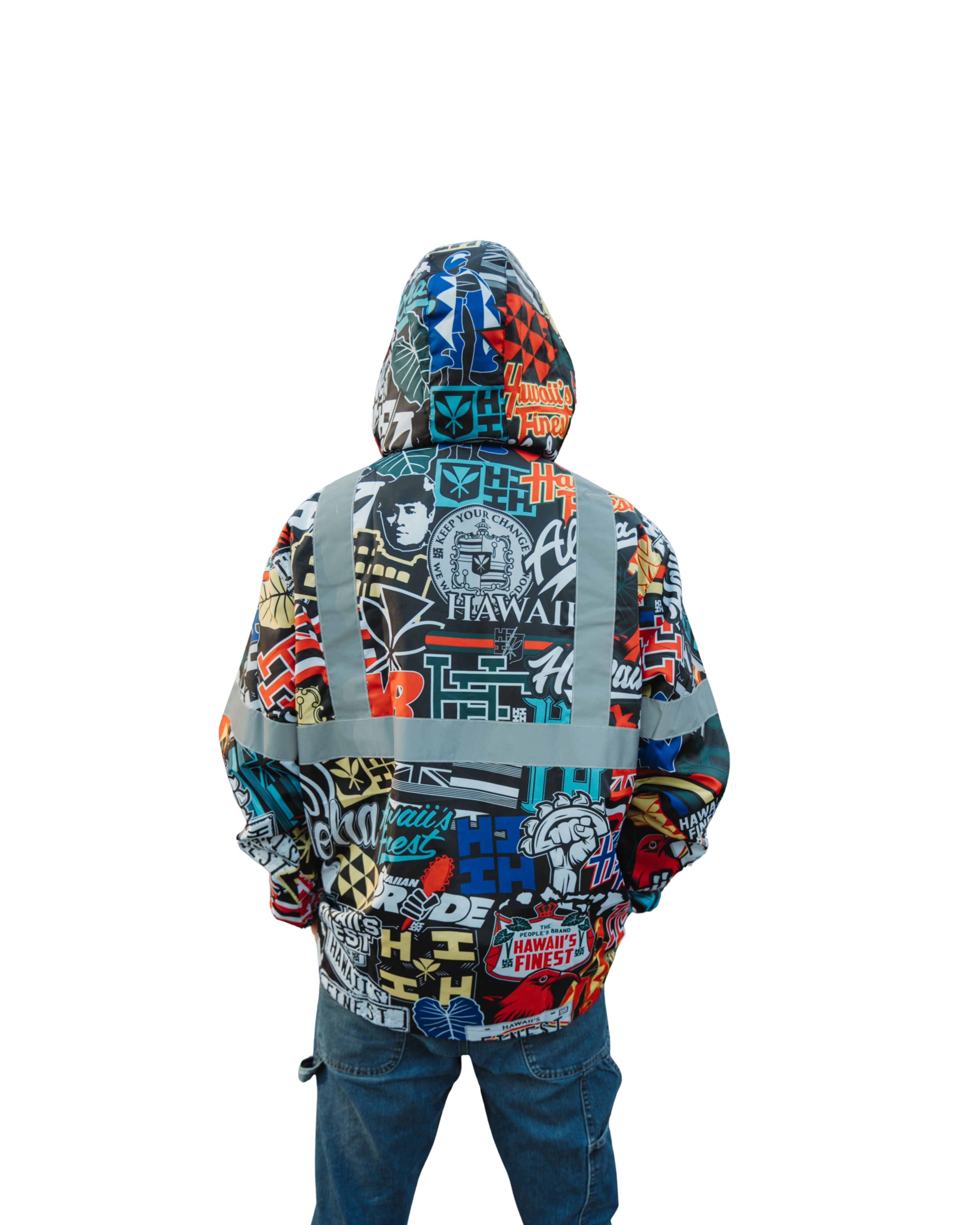 REFLECTIVE STICKERBOMB WINDBREAKER JACKET Jacket Hawaii's Finest 