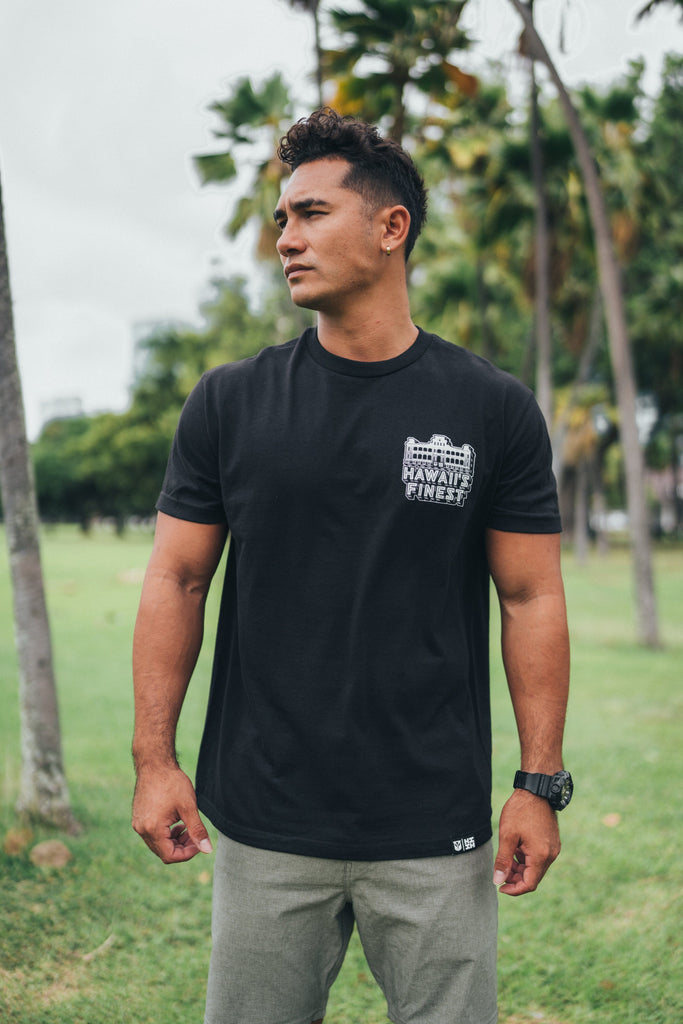 RETRO PALACE BLACK T-SHIRT Shirts Hawaii's Finest 