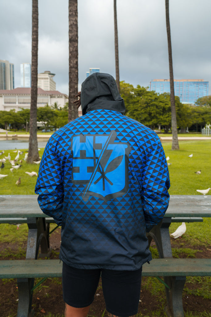 ROYAL BLUE TRIANGLES RAIN JACKET Jacket Hawaii's Finest 