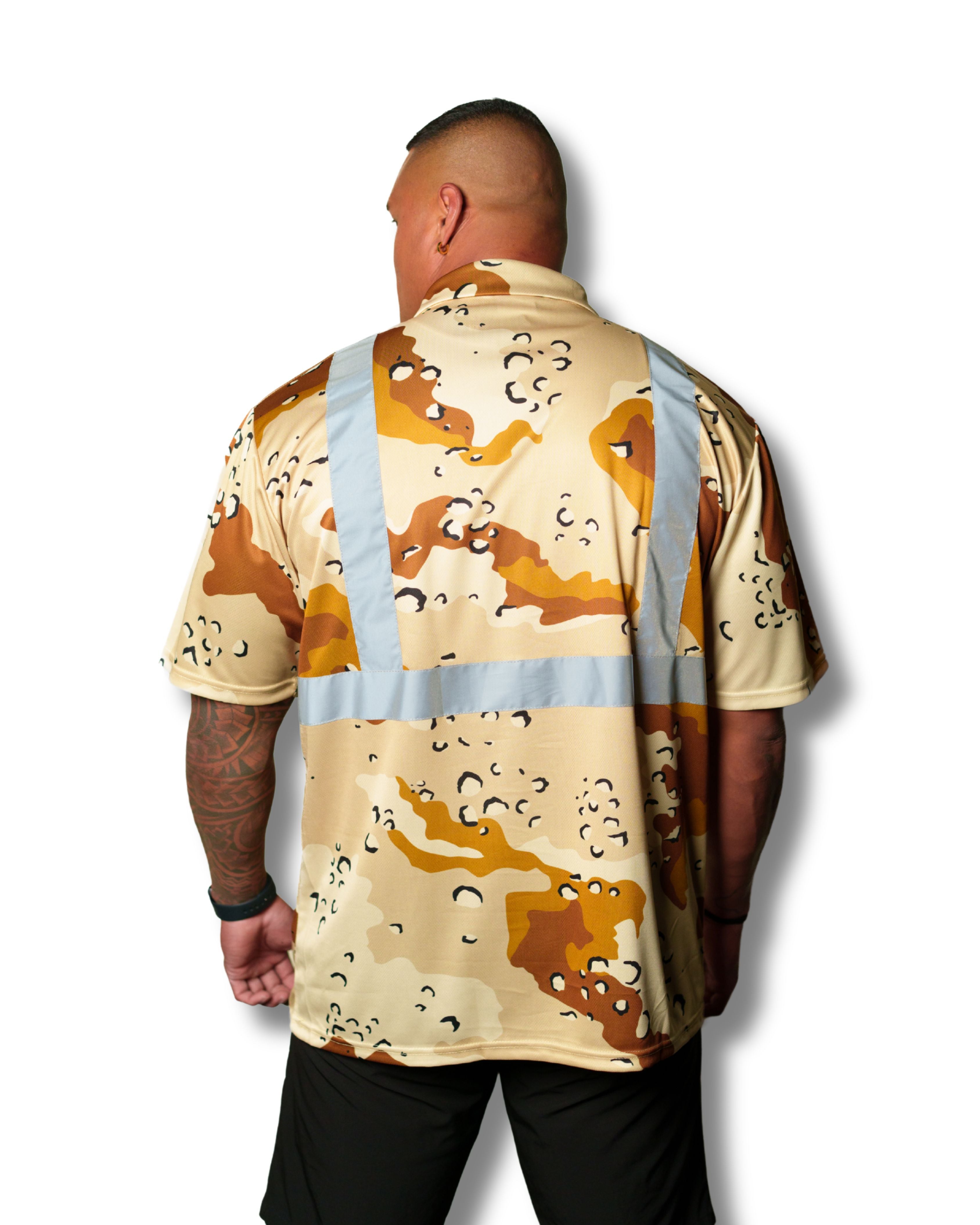 SAFETY DESERT CAMO GOLF SHIRT Jersey Hawaii's Finest 