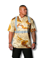 SAFETY DESERT CAMO GOLF SHIRT Jersey Hawaii's Finest 