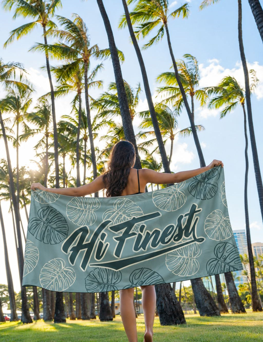 SAGE MONSTERA TOWEL Utility Hawaii's Finest 