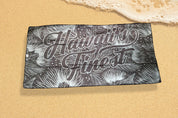 SCRIPT BLACK & GRAY LEHUA TOWEL Utility Hawaii's Finest 