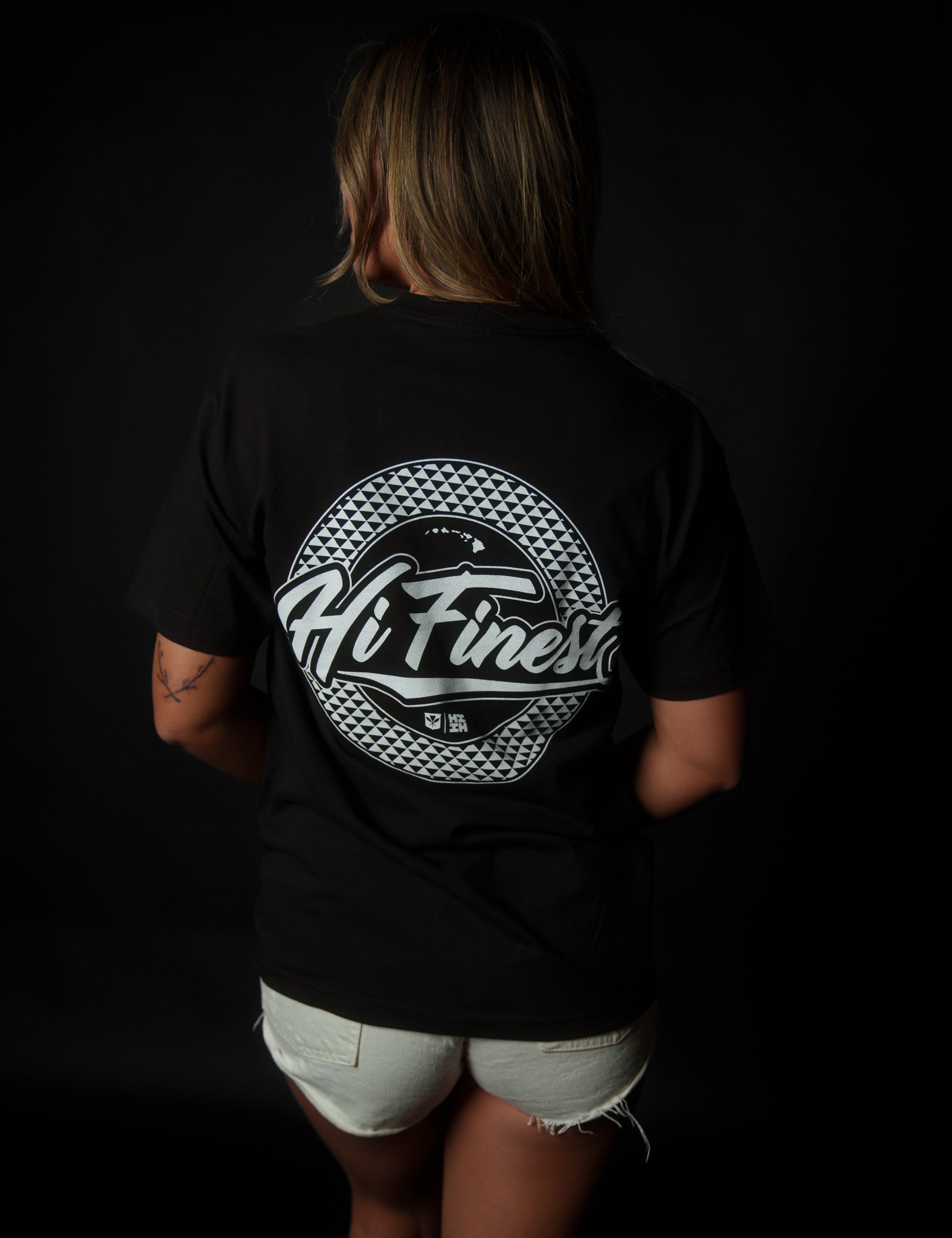 SCRIPT CIRCLE BW T-SHIRT Shirts Hawaii's Finest MEDIUM 