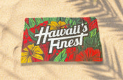 SCRIPT DEEP HIBISCUS & GINGER PAREO Utility Hawaii's Finest 