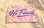 SCRIPT PINK & ORANGE PALMS PAREO Utility Hawaii's Finest 