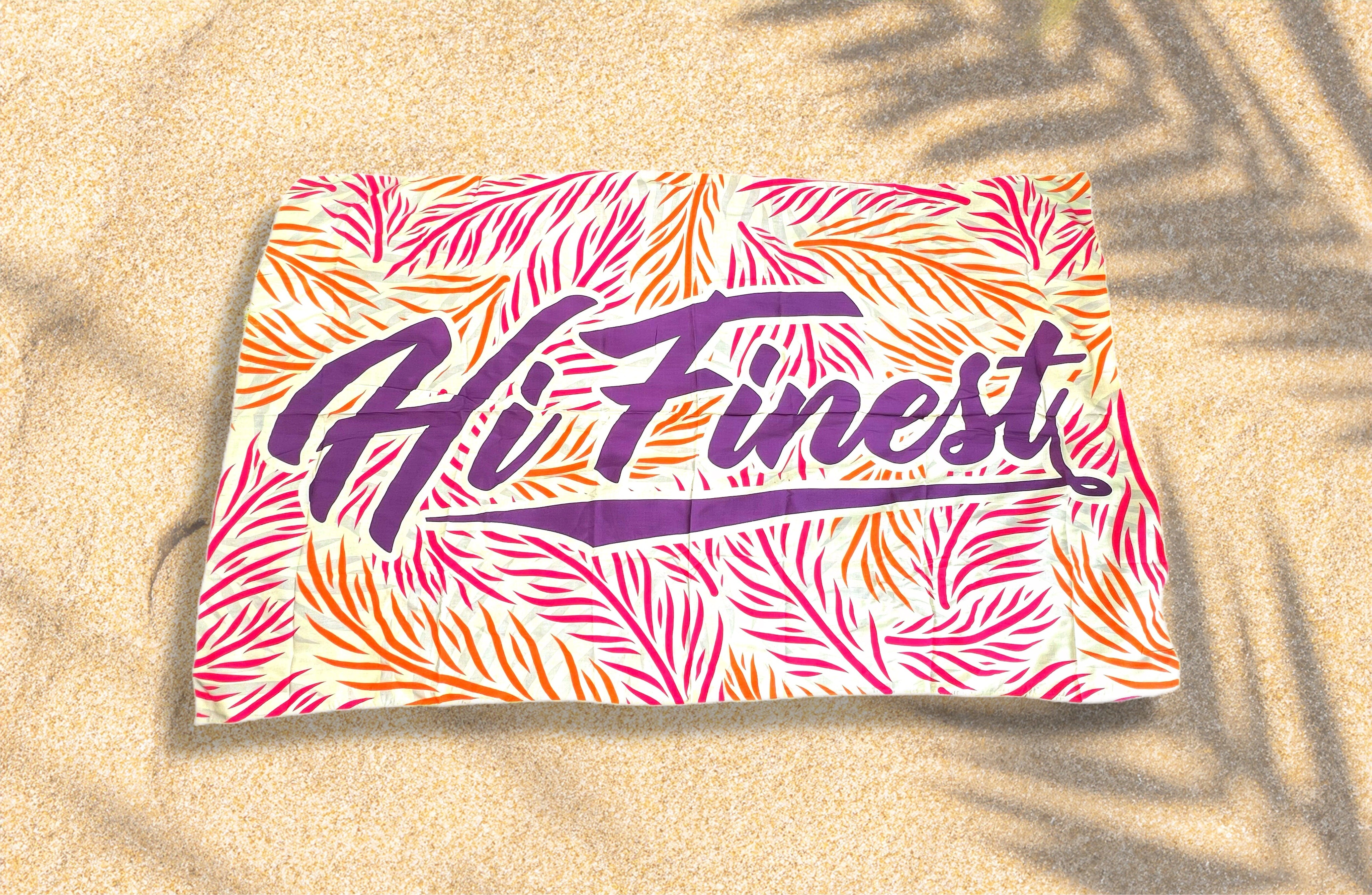 SCRIPT PINK & ORANGE PALMS PAREO Utility Hawaii's Finest 