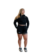 SIMPLE BLACK & GRAY WOMEN'S CROP HOODIE Jacket Hawaii's Finest 