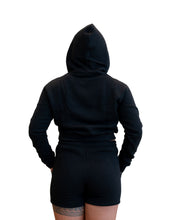 SIMPLE BLACK & GRAY WOMEN'S CROP HOODIE Jacket Hawaii's Finest 