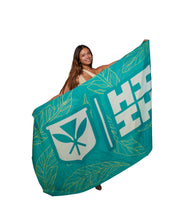 SIMPLE LOGO LEAVES TEAL & LIME PAREO Utility Hawaii's Finest 