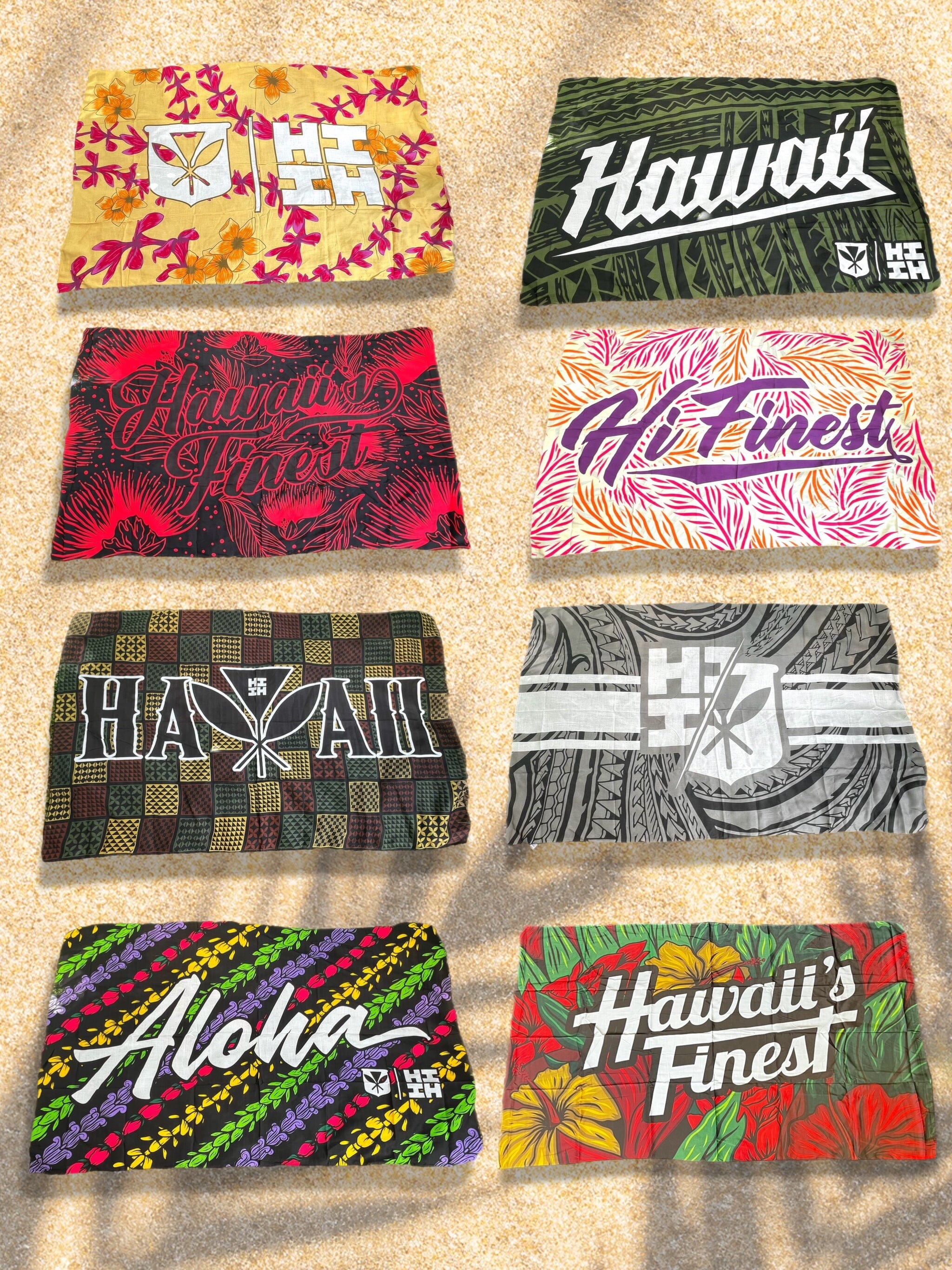 SIMPLE LOGO YELLOW & PINK FLORAL PAREO Utility Hawaii's Finest 