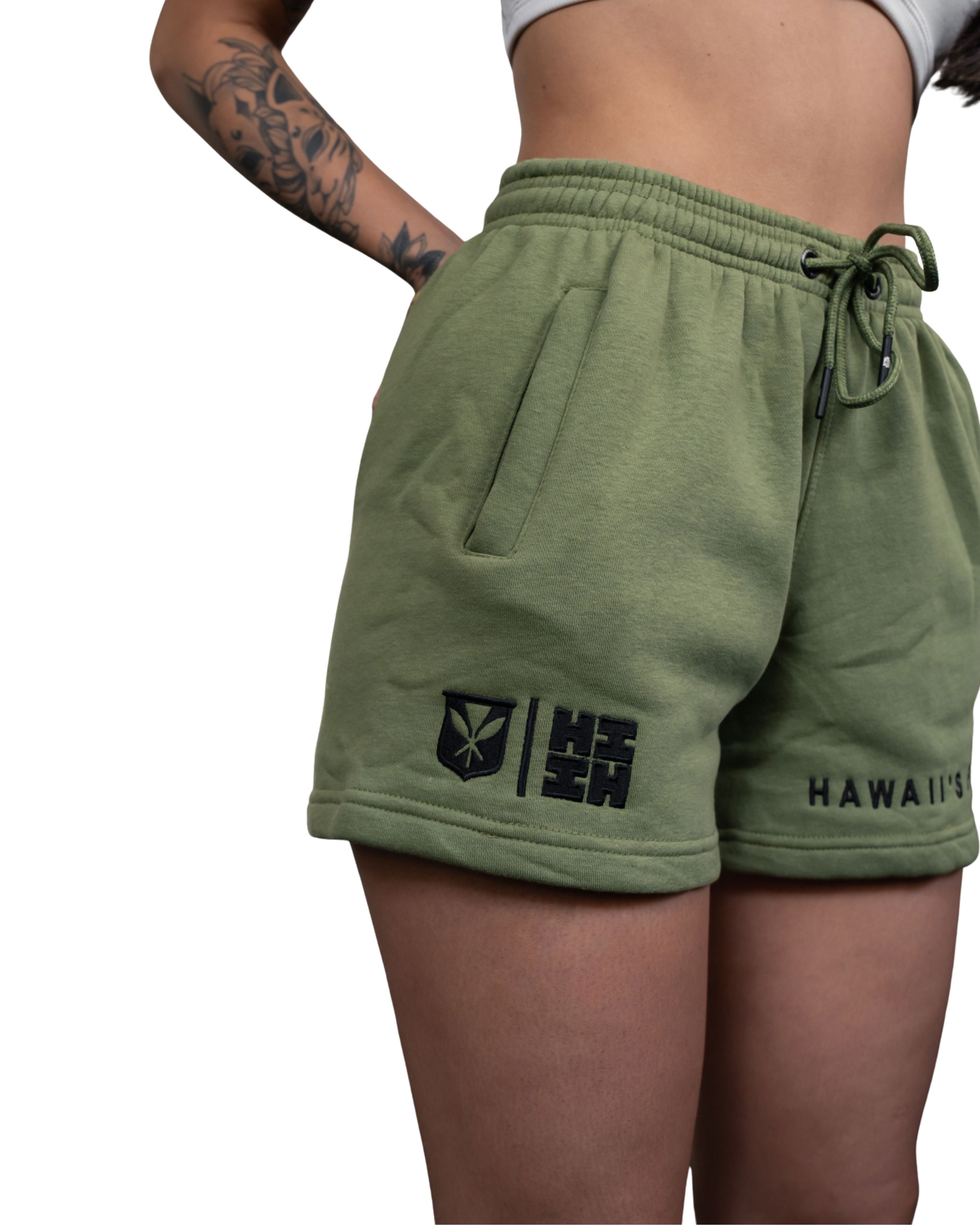 SIMPLE MILITARY & BLACK WOMEN'S SHORTS Shorts Hawaii's Finest X-SMALL 