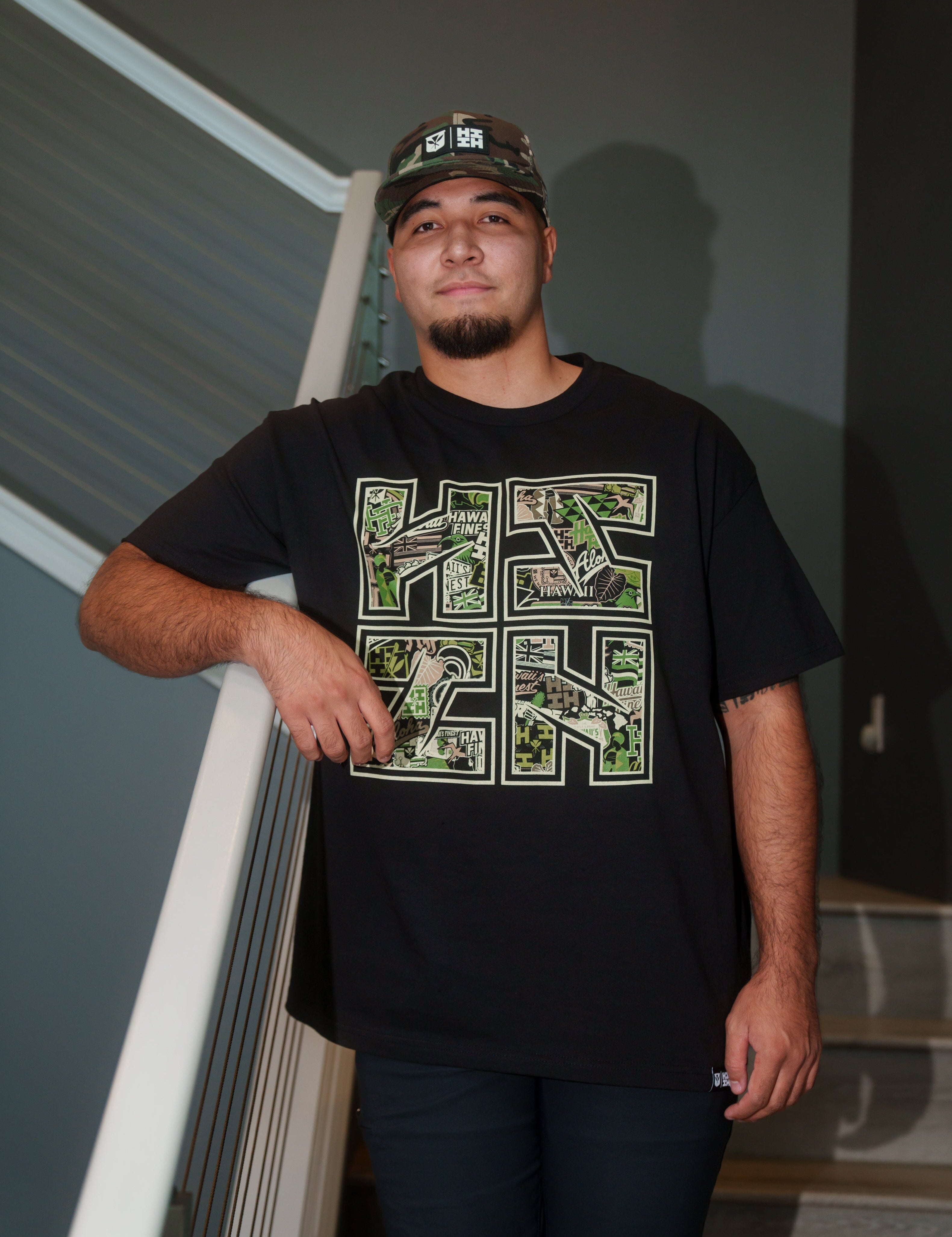 SLIT LOGO BOMB CAMO T-SHIRT Shirts Hawaii's Finest MEDIUM 