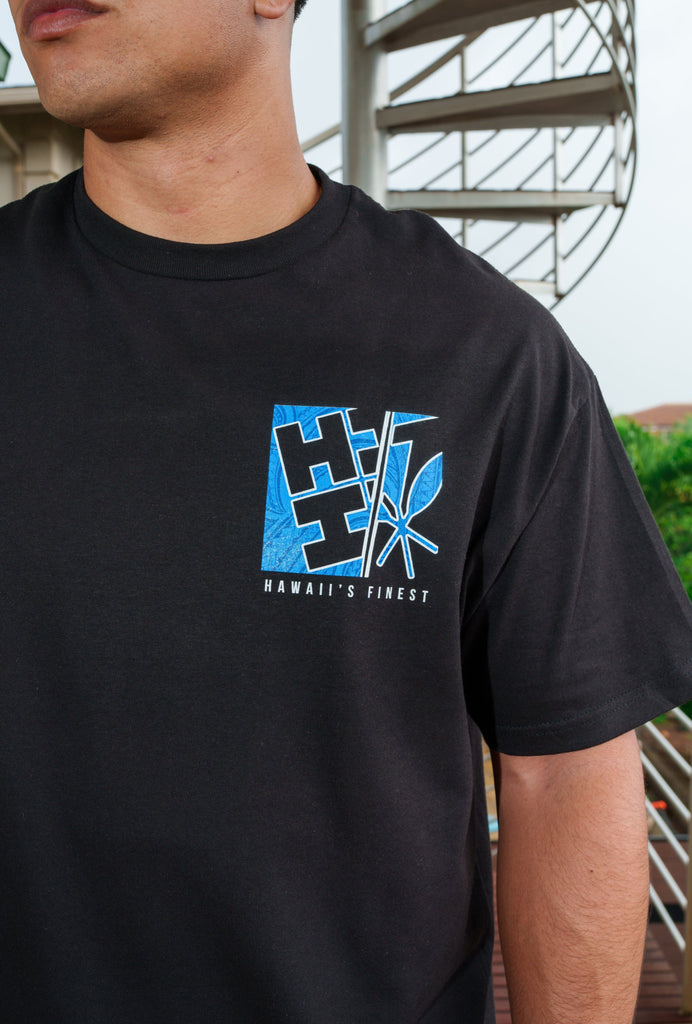 SPLIT BLOCK BLUE T-SHIRT Shirts Hawaii's Finest 