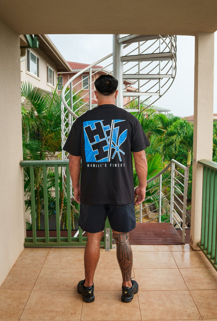 SPLIT BLOCK BLUE T-SHIRT Shirts Hawaii's Finest 