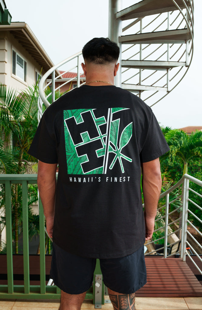 SPLIT BLOCK GREEN T-SHIRT Shirts Hawaii's Finest 