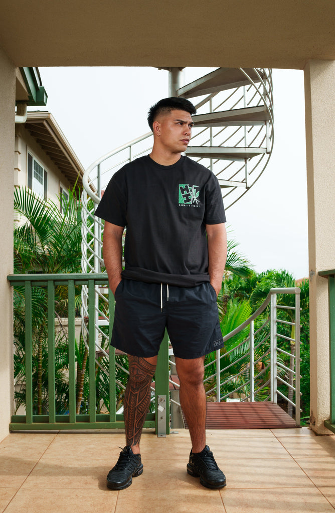 SPLIT BLOCK GREEN T-SHIRT Shirts Hawaii's Finest MEDIUM 