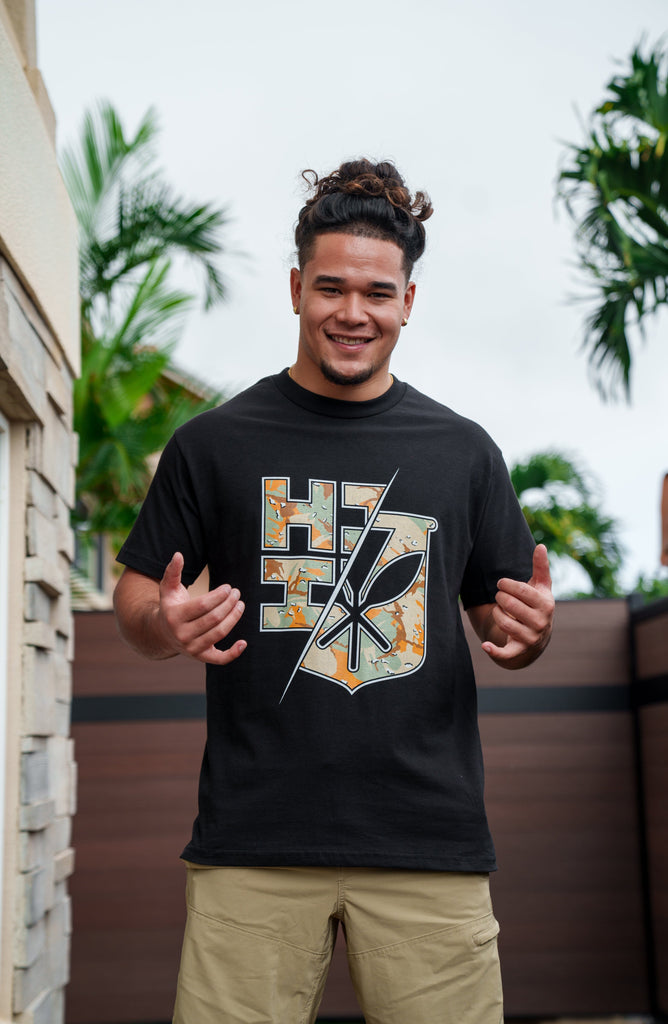 SPLIT DESERT STORM EARTH T-SHIRT Shirts Hawaii's Finest MEDIUM 
