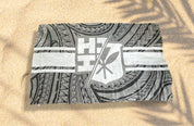 SPLIT LOGO GRAY TRIBAL PAREO Utility Hawaii's Finest 