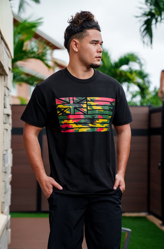 STEALTH FLAG RASTA T-SHIRT Shirts Hawaii's Finest 
