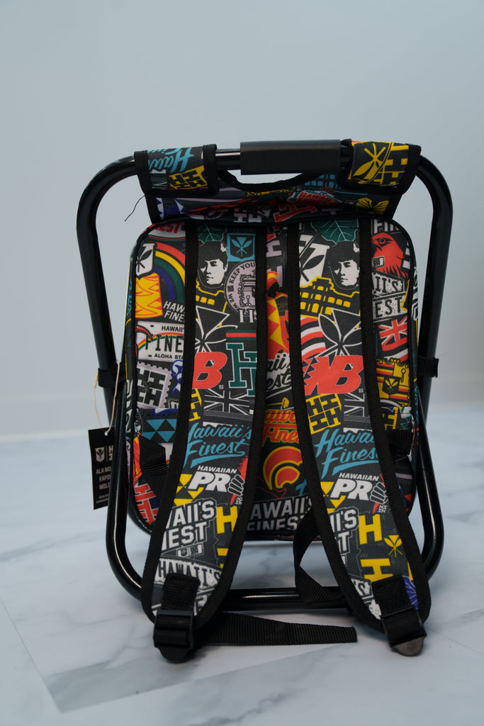 STICKERBOMB COOLER CHAIR BACKPACK Bags Hawaii's Finest 