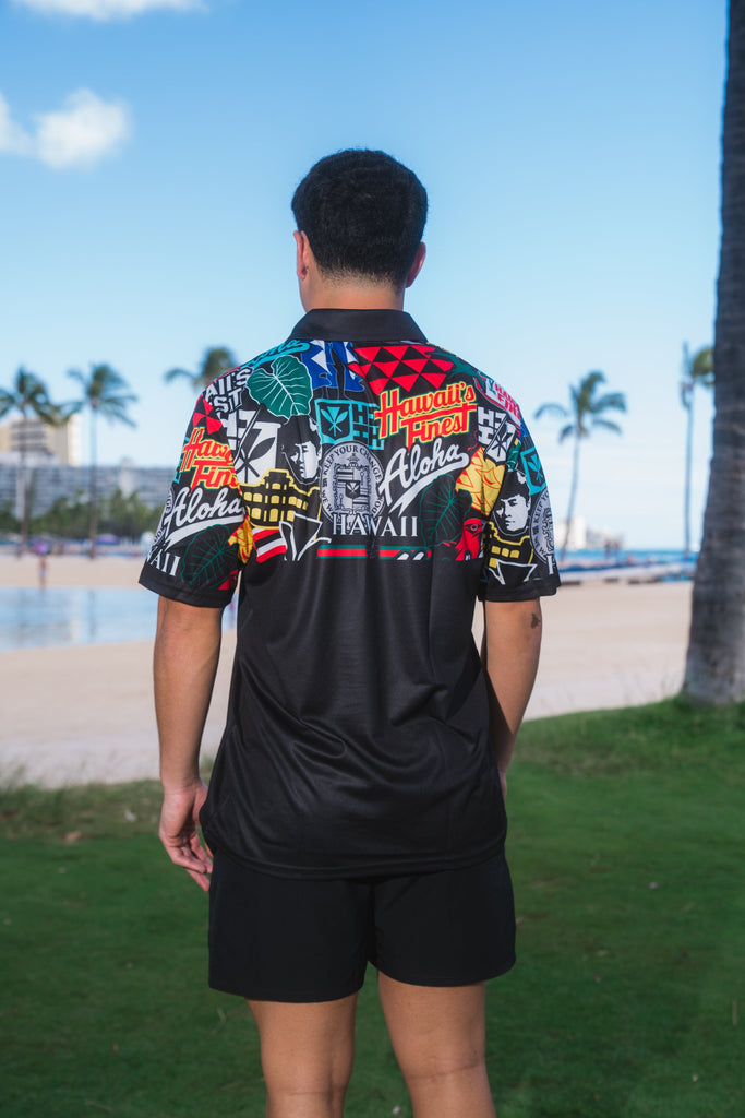 STICKERBOMB GOLF SHIRT Jersey Hawaii's Finest 