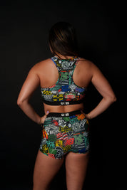 STICKERBOMB WOMEN'S BOY SHORTS Activewear Hawaii's Finest 