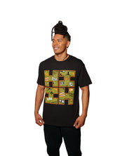 STREET COLLAGE LOGO ORANGE T-SHIRT Shirts Hawaii's Finest MEDIUM 