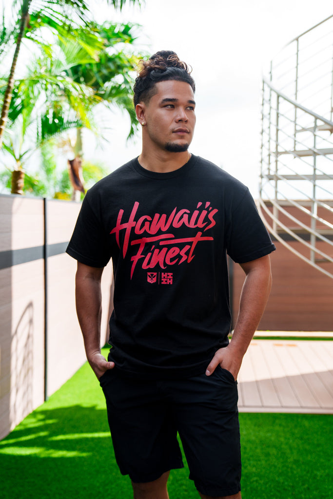 STREET SCRIPT RED T-SHIRT Shirts Hawaii's Finest 