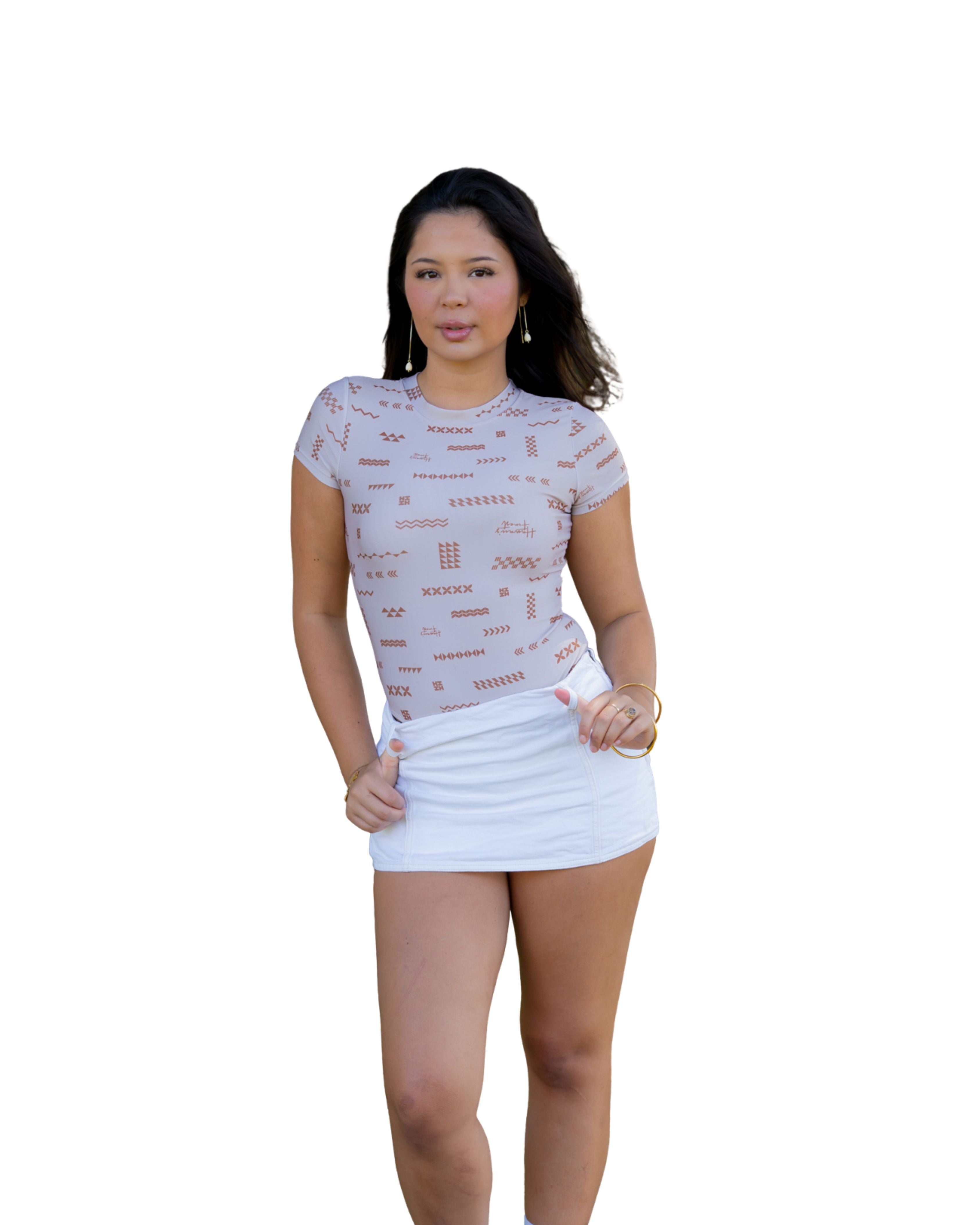 TAN ʻANO KĀPALA WOMEN'S BODYSUIT Shirts Hawaii's Finest X-SMALL 