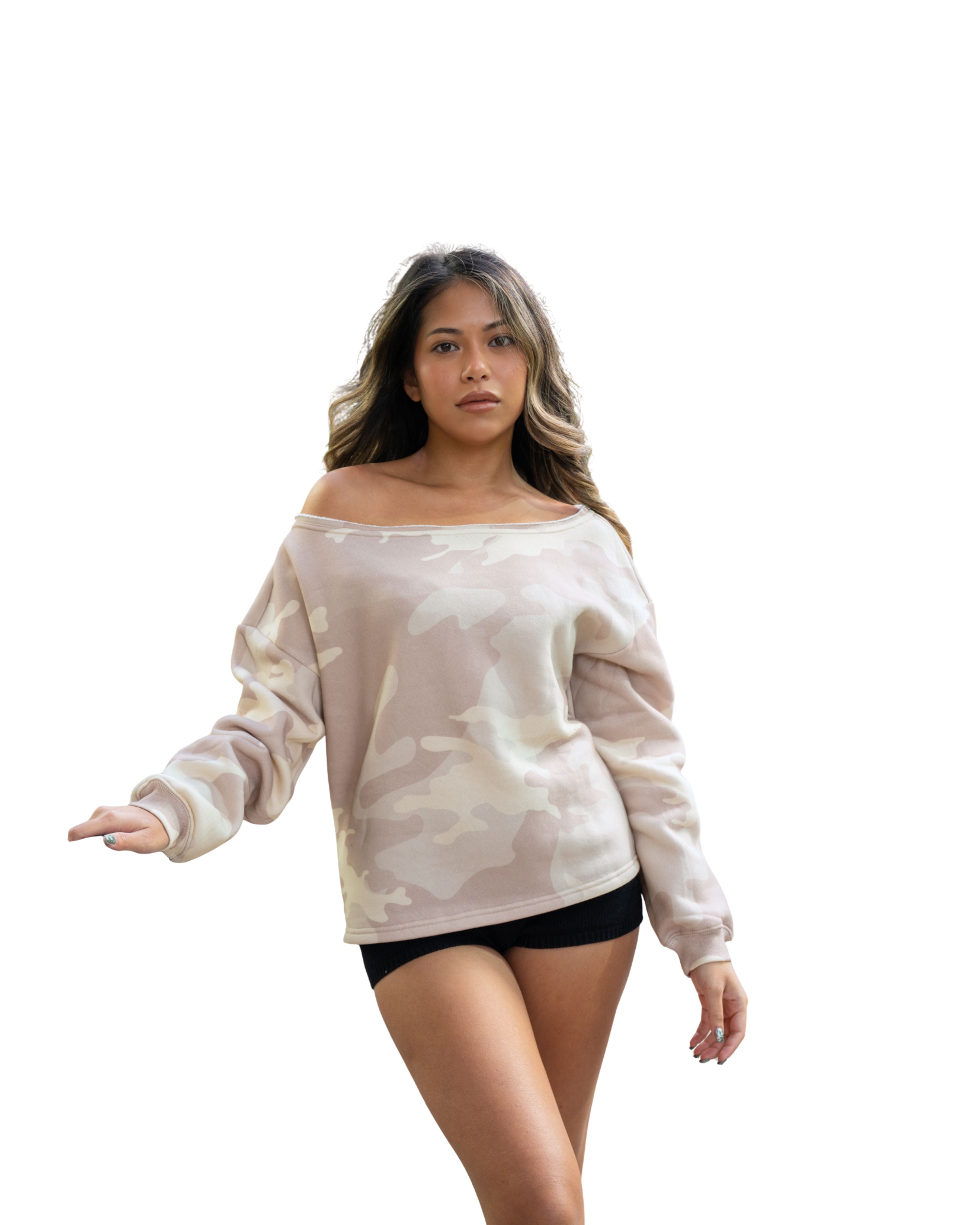 TAN CAMO O-T-S SWEATER Jacket Hawaii's Finest X-SMALL 